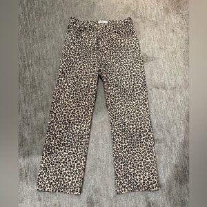 Abercrombie & Fitch Curve Love Leopard Print Jeans